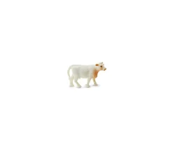Figurine mini mini vache blanche style charolaise 15 x 10 x 28 mm