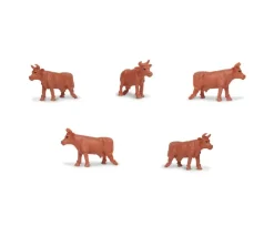 Figurine mini mini vache marron 15 x 10 x 28 mm