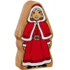 Figurine Mère Noël en bois 10.3 cm personnage jeu