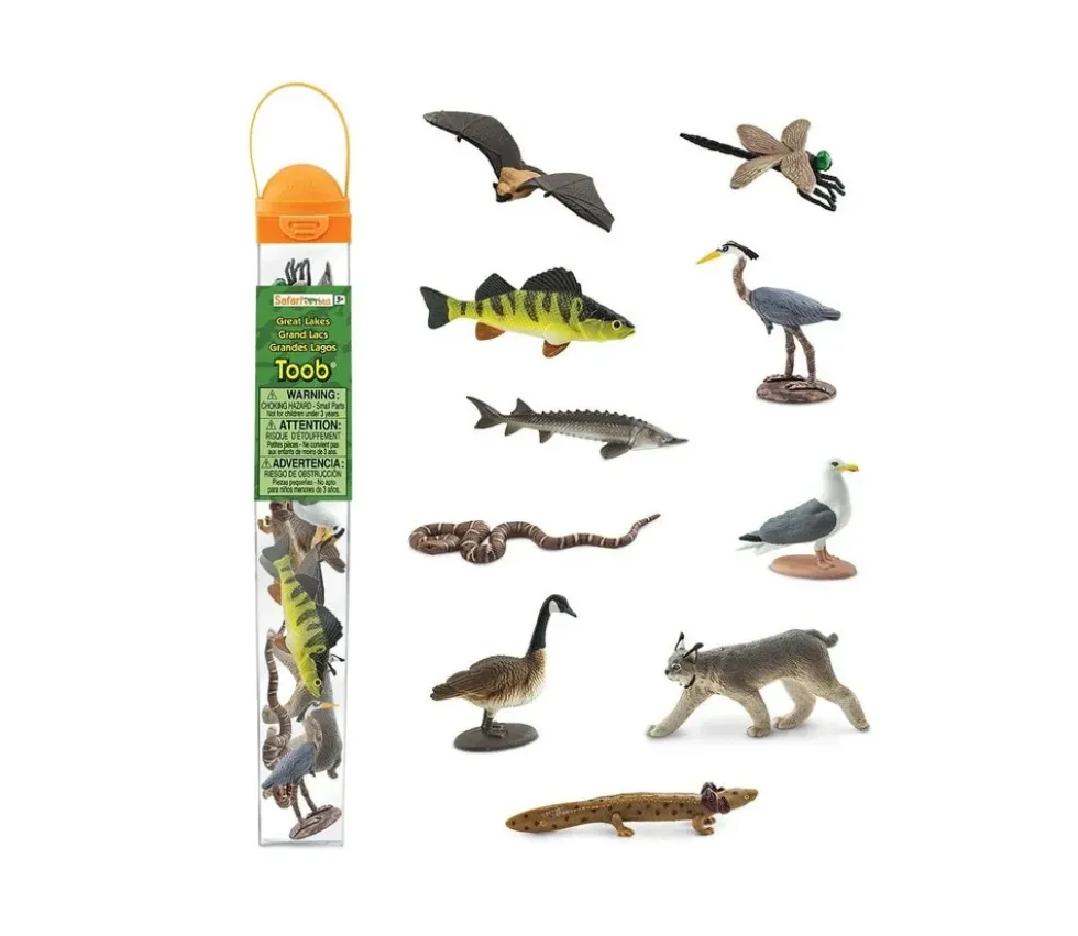 10 Figurines animaux des grands lacs