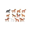 12 figurines chevaux dans un tube de rangement