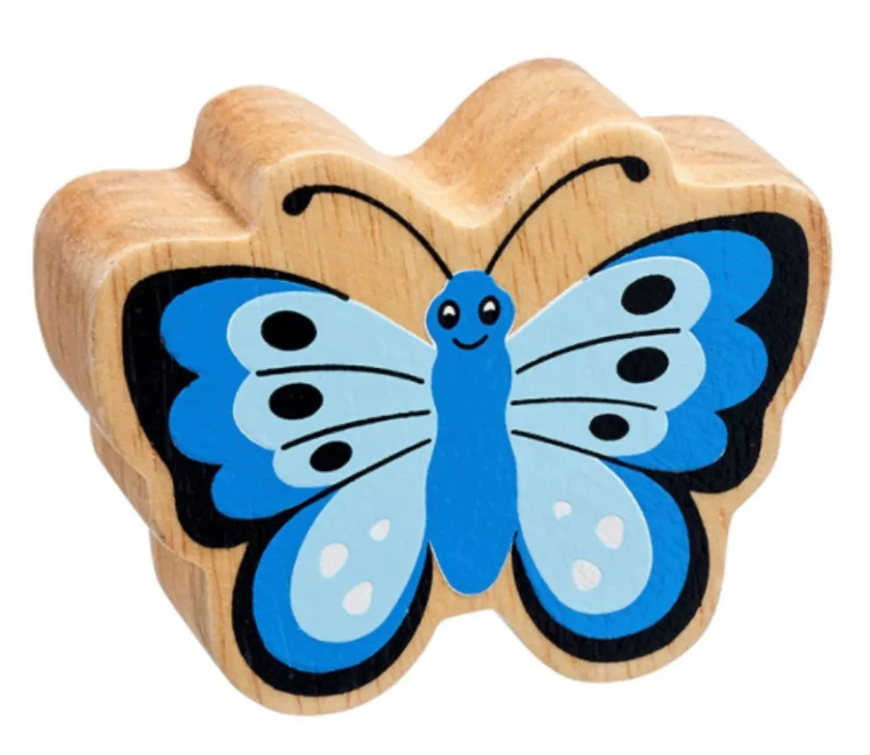 6 figurines insectes en bois colorés