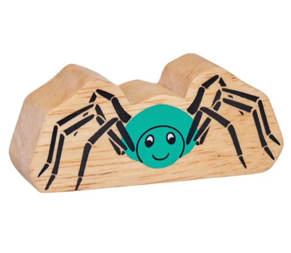 6 figurines insectes en bois colorés
