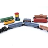 10 Figurines trains à vapeur dans un tube de rangement