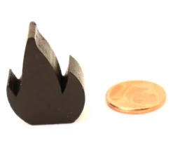 7 Flammes feu 2.5 cm en bois pour jeux
