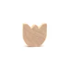 Fleur Pièce en bois naturel 14x17x3 mm forme tulipe pour jeu