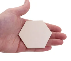 18 Formes géométriques bois naturel 7 cm