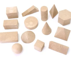 14 formes géométriques bois Rewood - cube base 3 cm