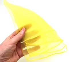 10 foulards jaunes de jonglage 40x40 cm