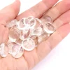 20 galets gems transparents 15/19 mm - mini pierres plates
