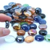 Galets multicolores lot de 50 à 55 billes plates pour jeu environ 20 mm