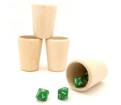 Gobelet en bois de 60 x 85 mm - verre ou lancer de dés