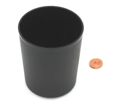 Gobelet plastique noir pour lancer de dés 7.8 cm de haut