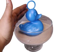 Grand Canard 15 cm bleu flottant pour jeu de pêche bec fermé - à l'unité