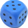 Grand dé 4 cm mousse compacte pour jeu (couleur au hasard)