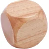 Grand dé vierge 50 mm en bois verni naturel neutre 5 cm