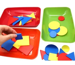 6 grandes barquettes plateaux colorés Bioplastique 23 x 14.9 x 4 cm GM