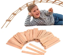 45 grandes plaquettes en bois naturel 36 cm construction jeux