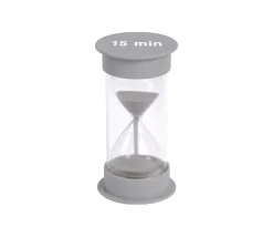 Grand sablier géant 15 minutes - GRIS - 12 cm GM