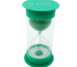 Grand sablier 5 minutes très lisible - VERT - 12 cm GM
