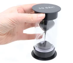 Grand sablier 30 secondes - NOIR - 12 cm de haut super lisible GM