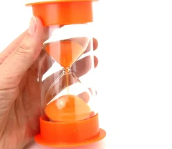 Grand sablier 90 secondes très lisible - ORANGE - 12 cm GM