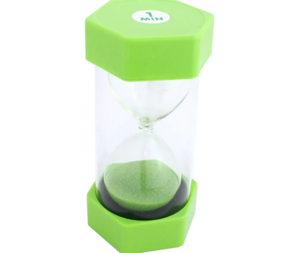 Grand sablier super lisible 1 minute - VERT - 16 cm MAXI
