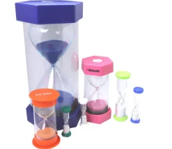 Grand sablier super lisible 5 minutes - BLEU - 16 cm MAXI