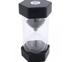 Grand sablier super lisible 30 minutes - NOIR - 16 cm MAXI