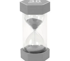 Grand sablier super lisible 30 minutes - GRIS - 16 cm MAXI