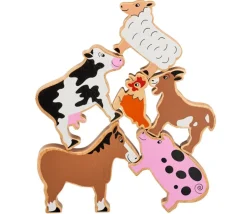 6 grands animaux de la ferme - Figurines en bois