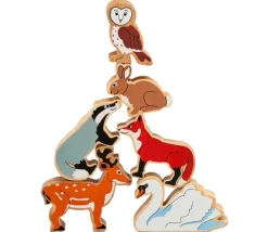 6 grands animaux de la forêt - figurines en bois