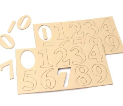 20 Grands chiffres de 0 à 9 cartonné de 4 cm