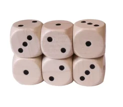 Gros dé 123 en 2 cm dé à jouer bois points 1 2 3 1 2 3