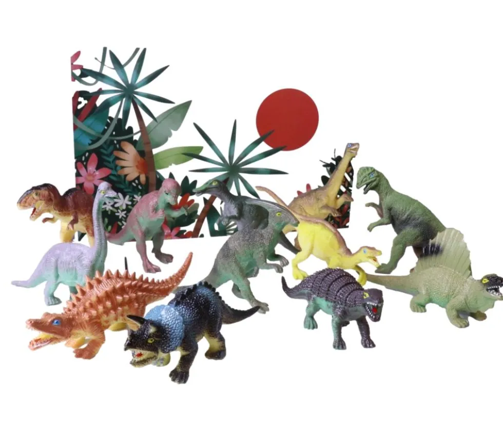 12 gros dinosaures Animaux figurines de 10 à 15 cm - jouet pas cher