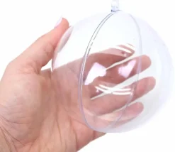 5 grosses Boules 10 cm plastique cristal à remplir et suspendre