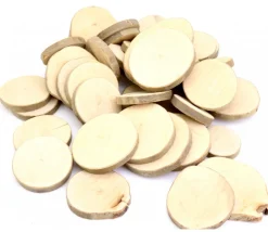 50 à 80 grosses Rondelles en bois brut avec écorce - 1 kg
