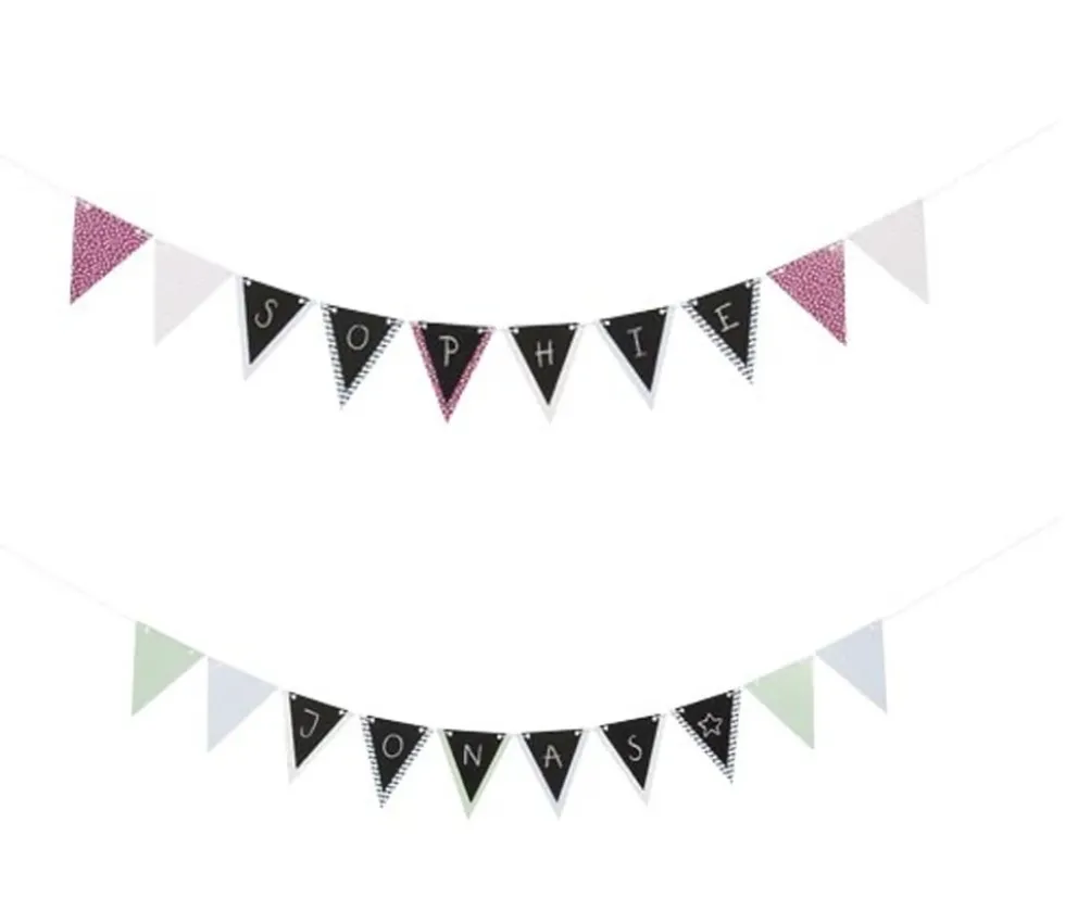 Guirlande fanions à personnaliser - drapeaux