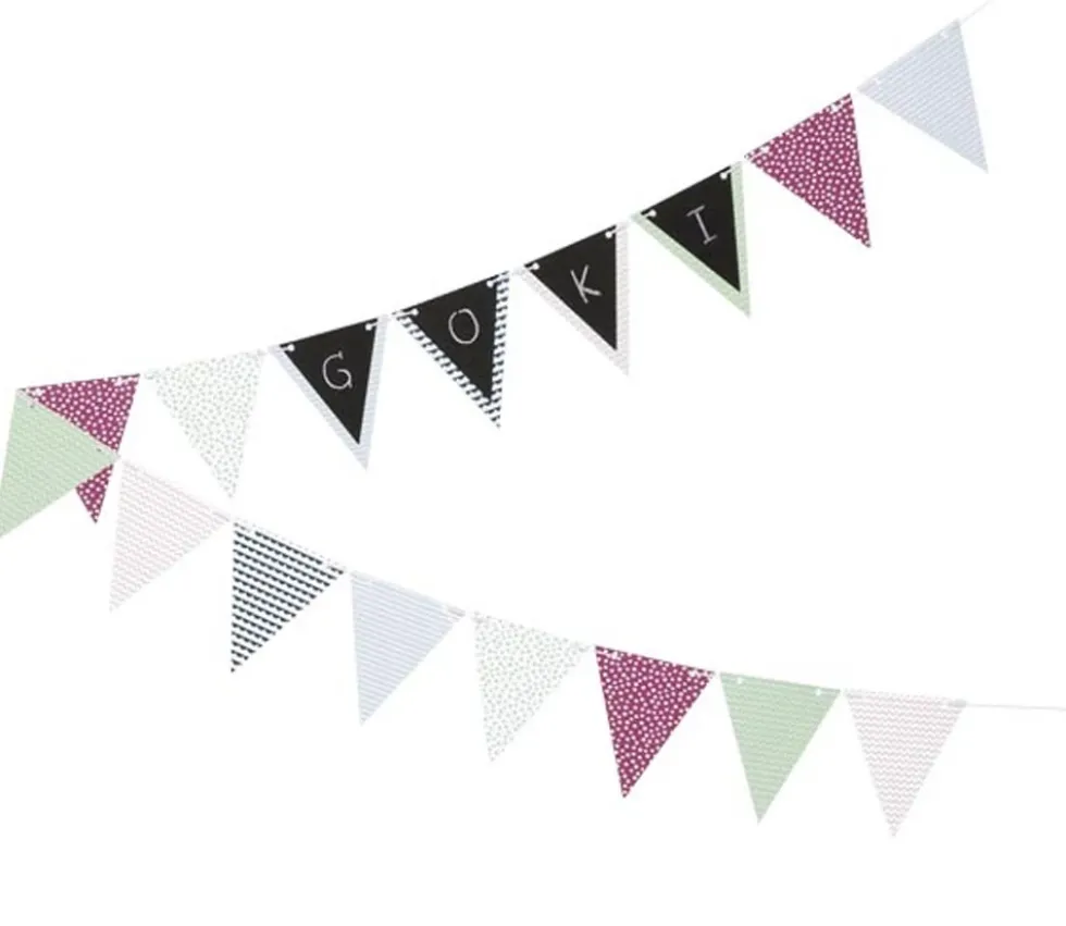 Guirlande fanions à personnaliser - drapeaux