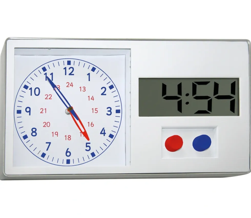 Horloge éducative : heure analogique et digitale