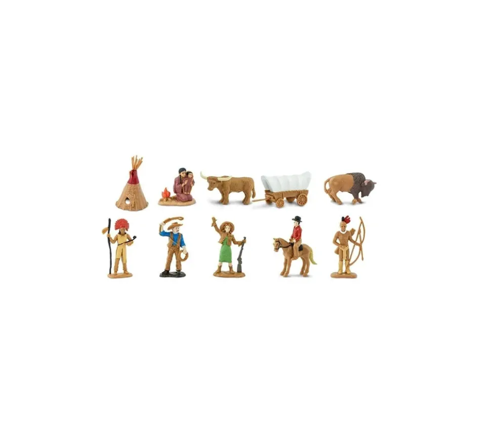 Indiens et cow-boys : 11 figurines de jeu