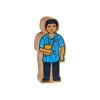 Infirmier en bois 100 x 45 x 25 mm personnage jeu