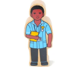 Infirmier en bois 100 x 45 x 25 mm personnage jeu