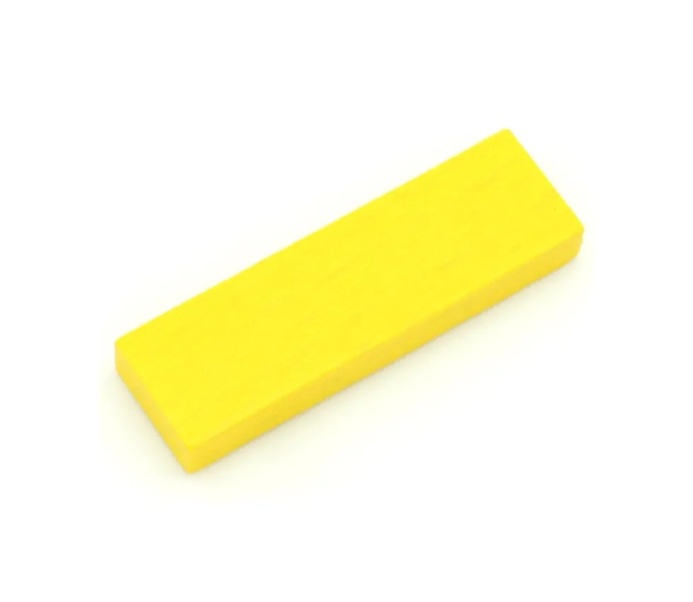 Jeton en bois grand rectangle pour jeux 54 x 16 x 7 mm à l'unité