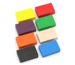 Jeton en bois petit rectangle pour jeux 26 x 16 x 7 mm à l'unité