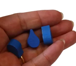 Jeton goutte d'eau bleue 17 x 11 x 8 mm