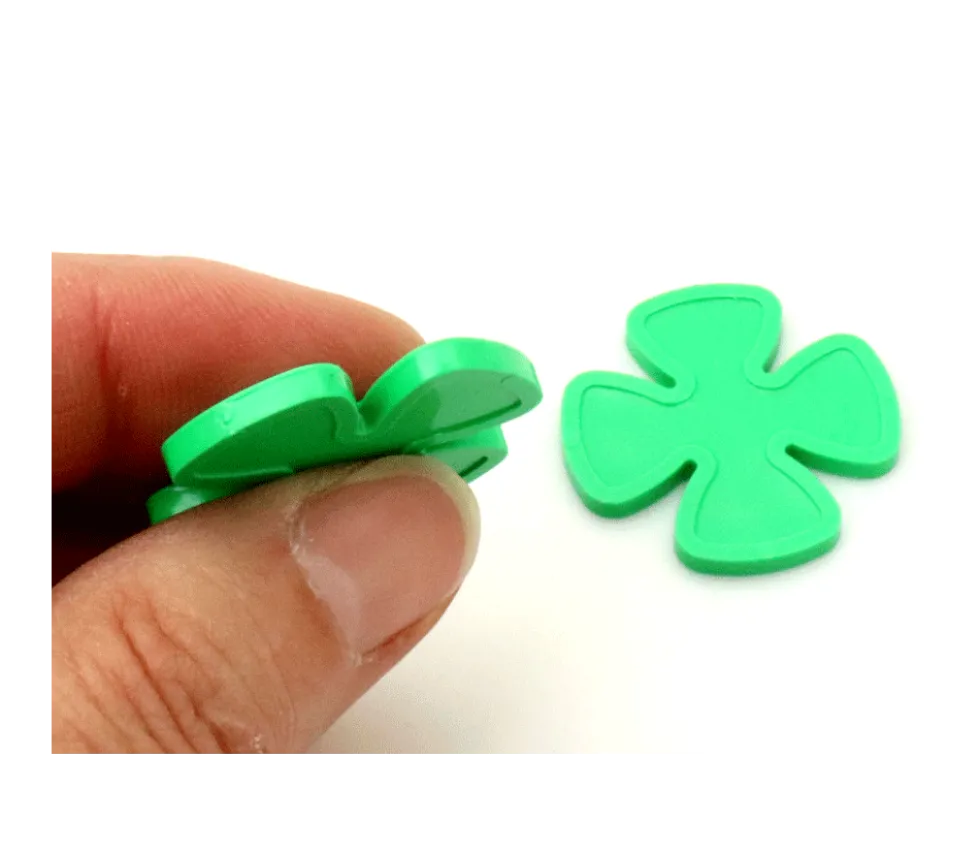 Jeton 29 mm trèfle à 4 feuilles vert