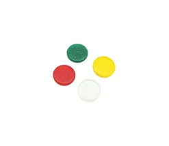 Jeton pailleté épais 25 x 5 mm galet blanc transparent