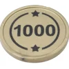 Jeton rond doré 1000 de 2.9 cm