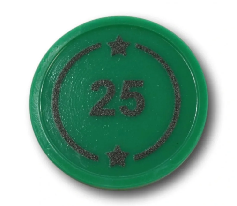 Jeton rond numéroté en plastique 2.9 cm